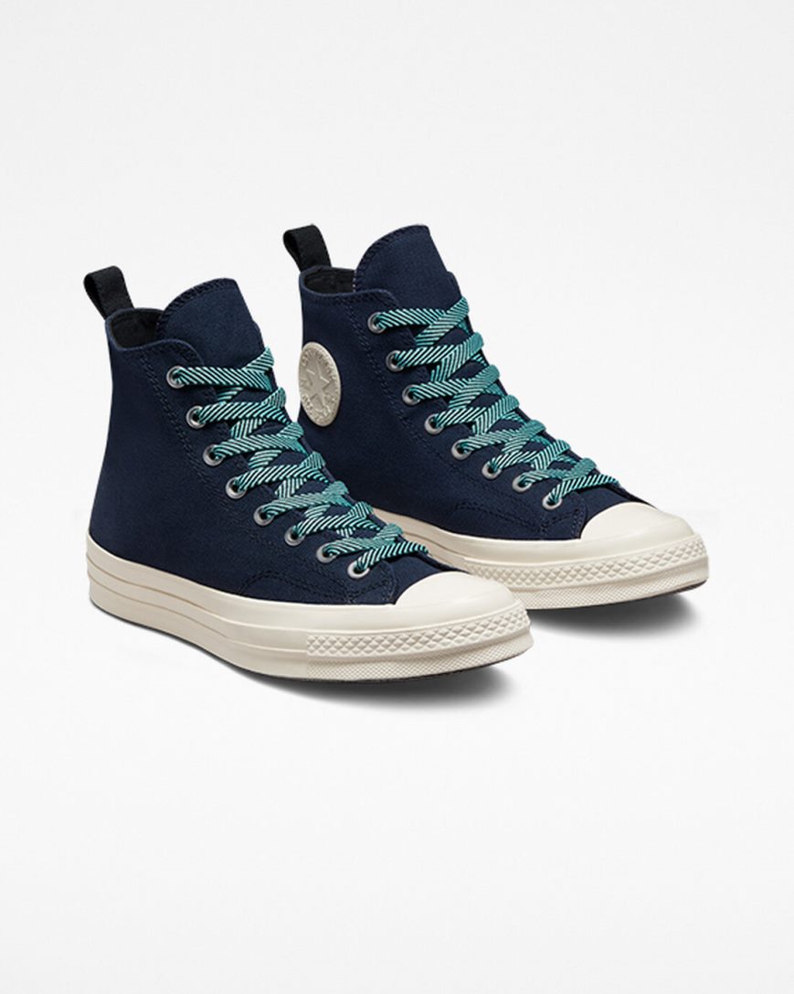 Men's Converse Chuck 70 Counter Climate GORE-TEX High Top Shoes Obsidian / Light Turquoise | AU 51086W